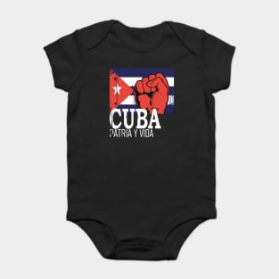 Cuba Flag Cuba Power Cuban Pride Vintage Baby Bodysuit